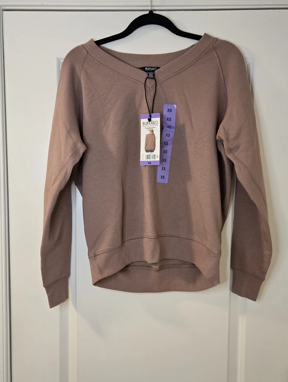 Buffalo David Bitton Women's Pullover Super Soft Cozy V Neck Rose Sweater XS